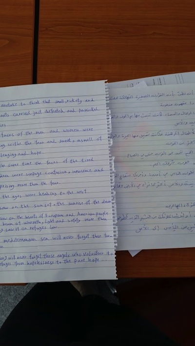 notes from asylum-seekers in Cyprus